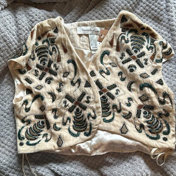 Laundry by Design Beaded Velvet Shaw Never worn SZ M Formal/costume/wedding - Picture 6 of 8